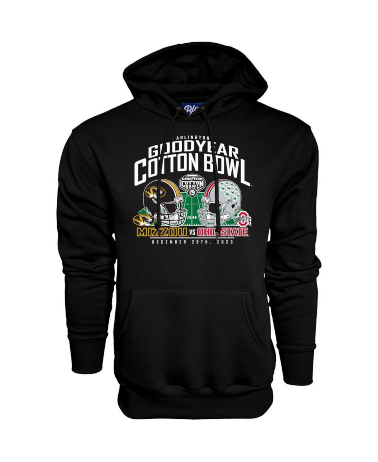 Мужской Пуловер Blue 84 Missouri Tigers Vs. Ohio State Buckeyes 2023 Cotton Bowl Matchup Blue 84