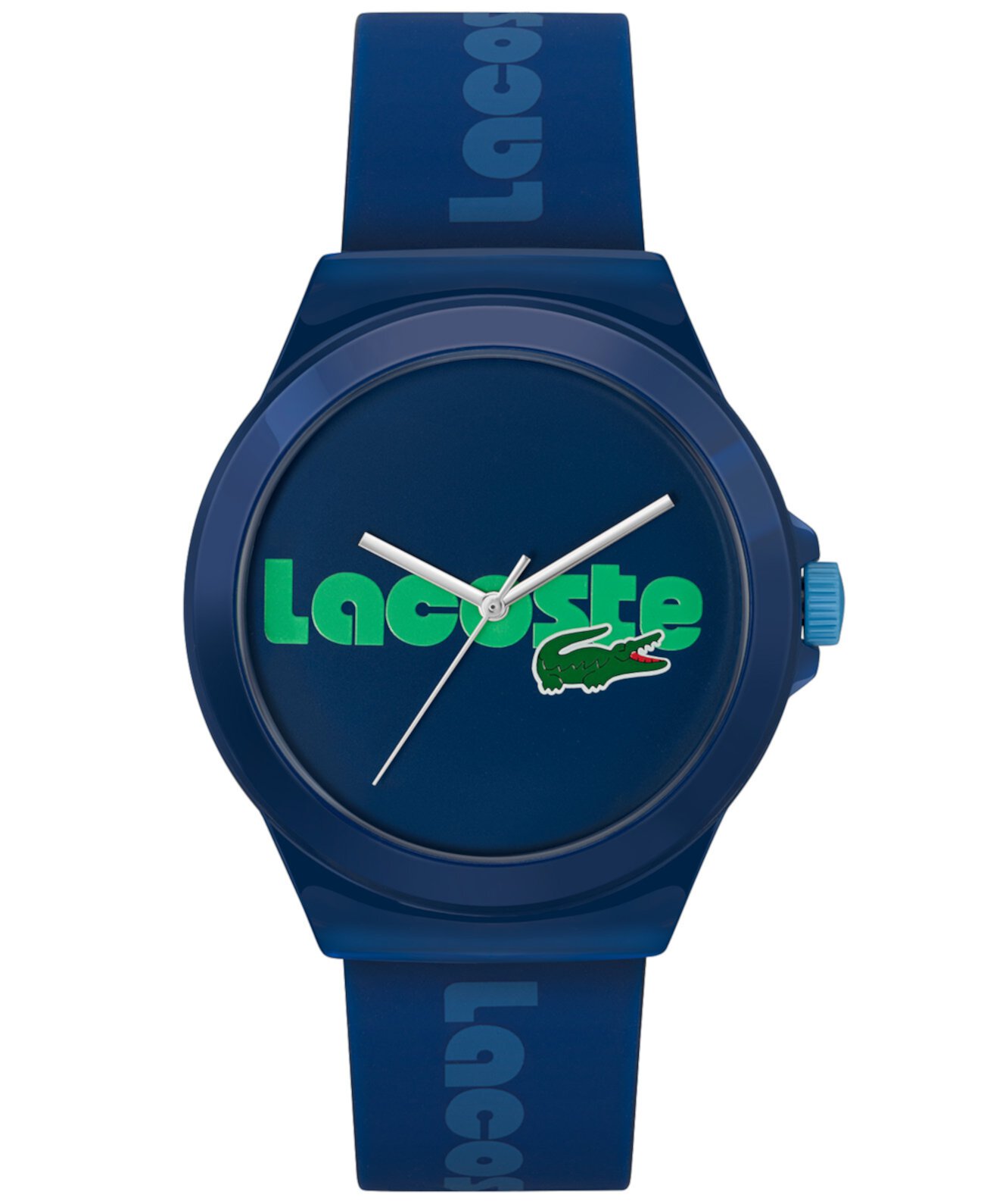Мужские часы Neocroc с синим кварцевым силиконовым ремешком, 42 мм Lacoste