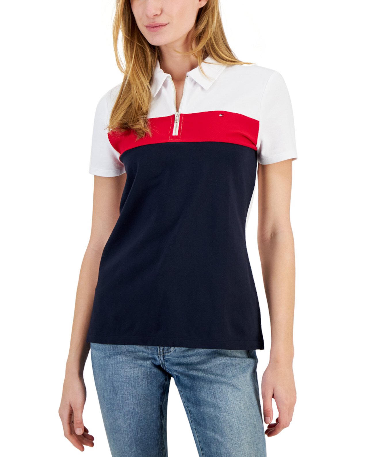 Женская рубашка-поло с цветной блокировкой Tommy Hilfiger Tommy Hilfiger
