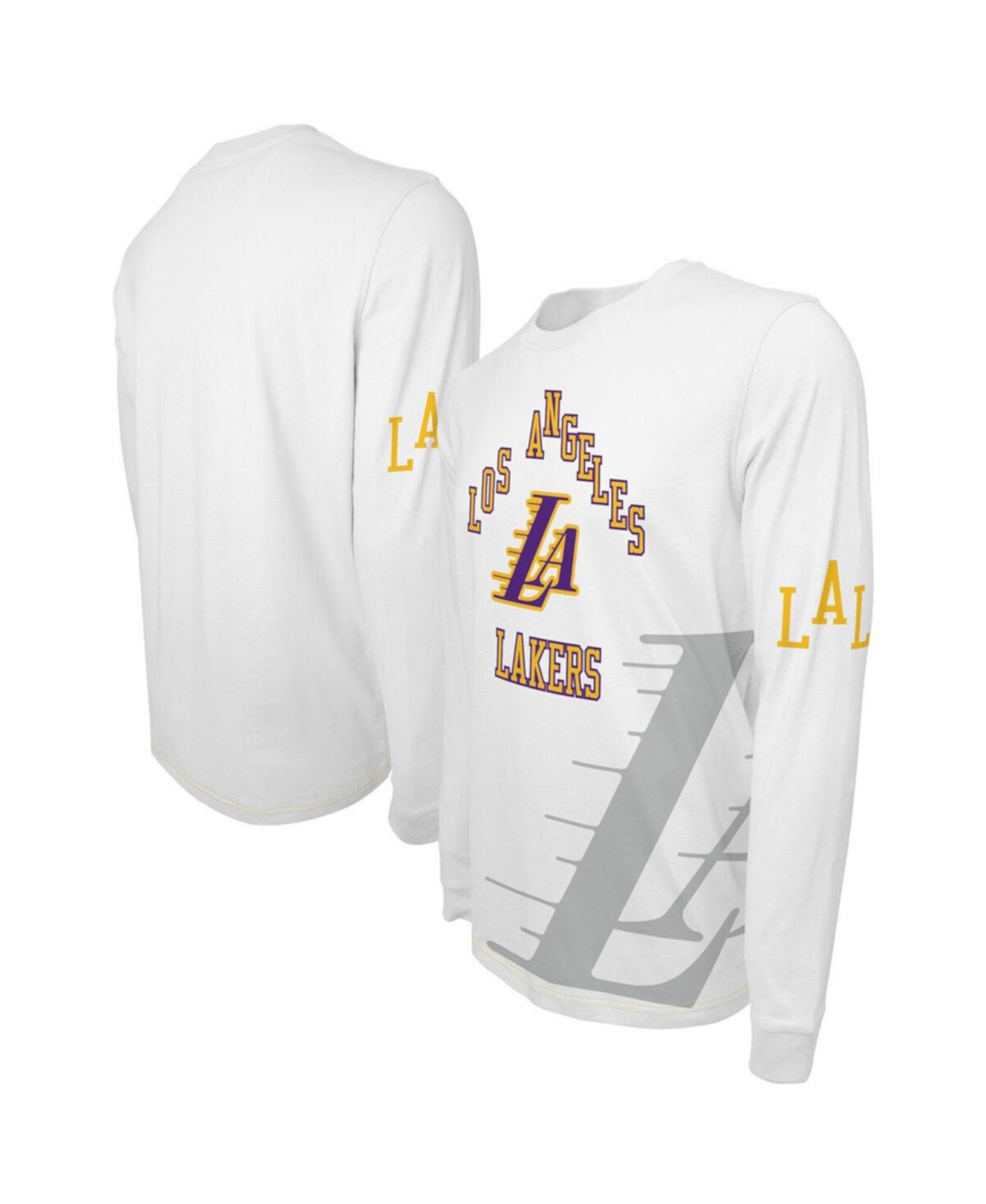 Белая мужская и женская футболка Los Angeles Lakers 2023/24 City Edition Scoreboard с длинными рукавами Stadium Essentials