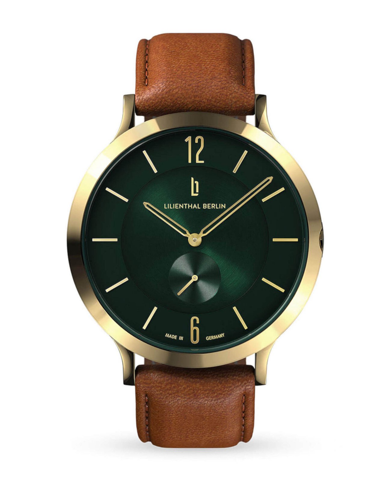 Смарт часы Lilienthal Berlin The Classic Gold Green Light Brown Leather 42mm Lilienthal Berlin