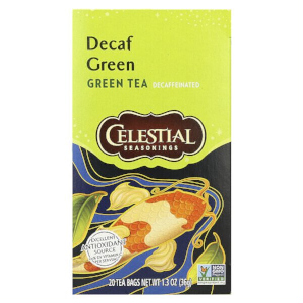 Green Tea, Decaf , 20 Tea Bags, 1.3 oz (36 g) Celestial Seasonings