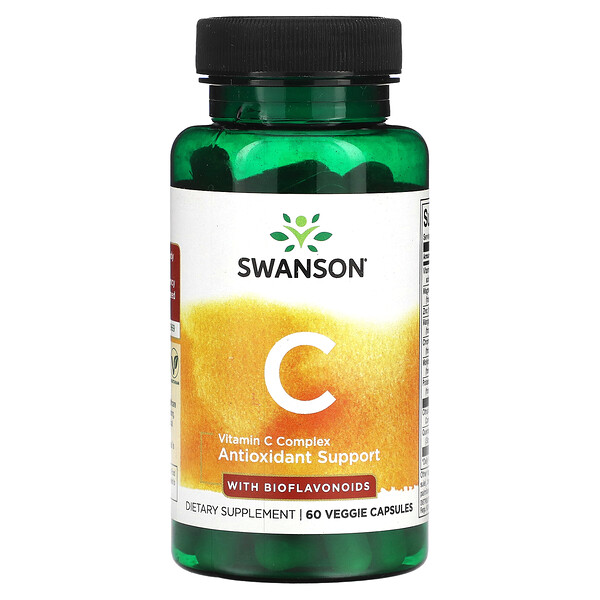 Витамин С с Биофлавоноидами - 60 растительных капсул - Swanson Swanson