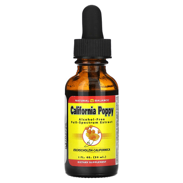 California Poppy, без спирта, 1 жидкая унция (30 мл) Natural Balance