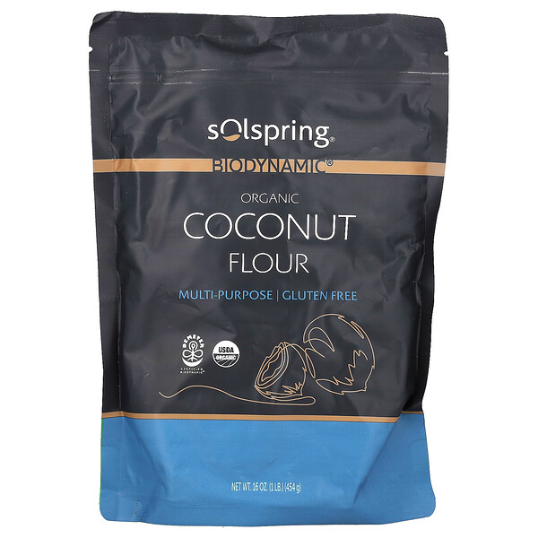 Solspring, Органическая кокосовая мука, 16 унций (454 г) Dr. Mercola