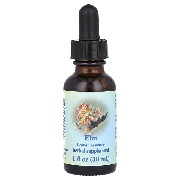 Elm, Цветочная эссенция, 1 жидкая унция (30 мл) Flower Essence
