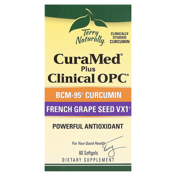 CuraMed Plus Clinical OPC, 60 мягких таблеток Terry Naturally