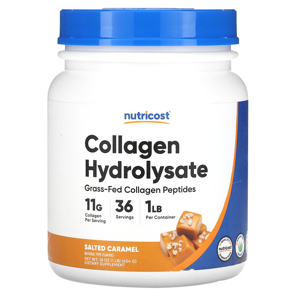 Collagen Hydrolysate, Salted Caramel, 16 oz (Унции) (454 g) Nutricost