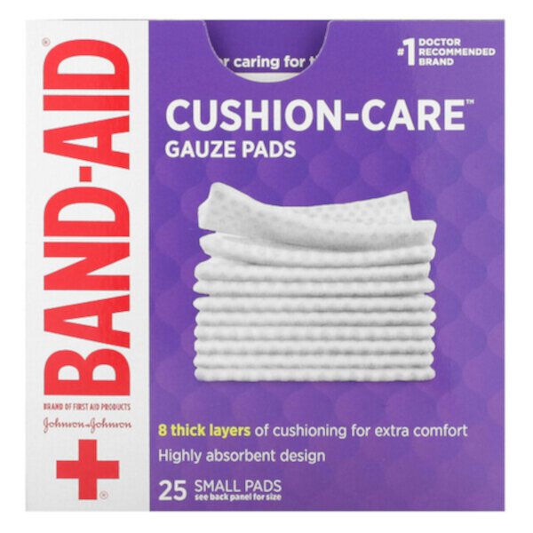 Cushion-Care, Марлевые подушечки, 25 маленьких подушечек Band Aid