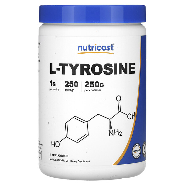 L-тирозин, без ароматизаторов, 8,8 унции (250 г) Nutricost