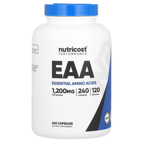 Performance, EAA, 1200 мг, 240 капсул (600 мг на капсулу) Nutricost