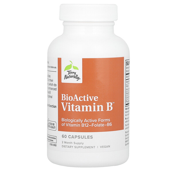 Биоактивный витамин B, 60 капсул Terry Naturally