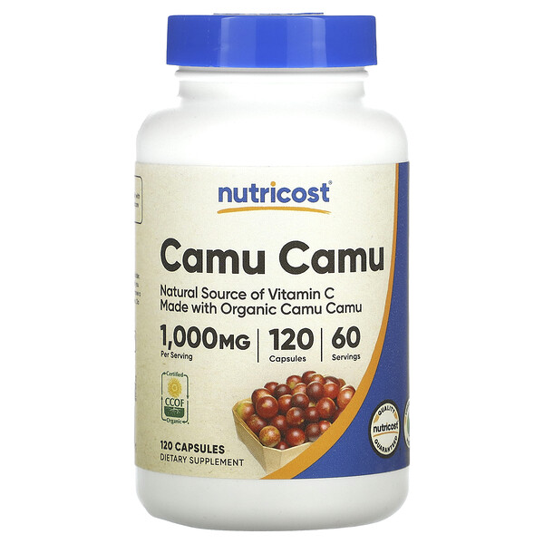 Camu Camu, 1,000 mg, 120 Capsules (Капсулы) (500 mg per Capsule) Nutricost