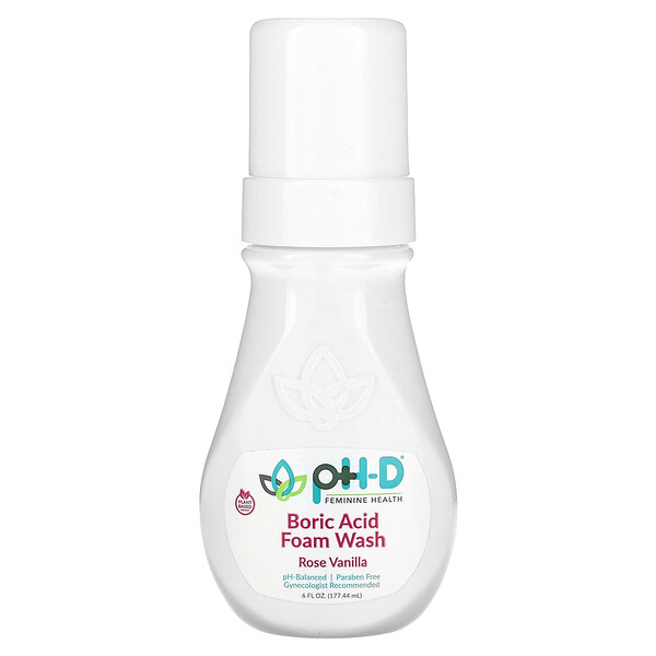 Пенка для умывания с борной кислотой, розовая ваниль, 6 жидких унций (177,44 мл) PH-D Feminine Health