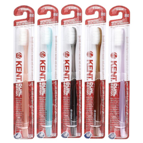 Ultra Soft Toothbrushes, двойное издание, 5 зубных щеток Kent