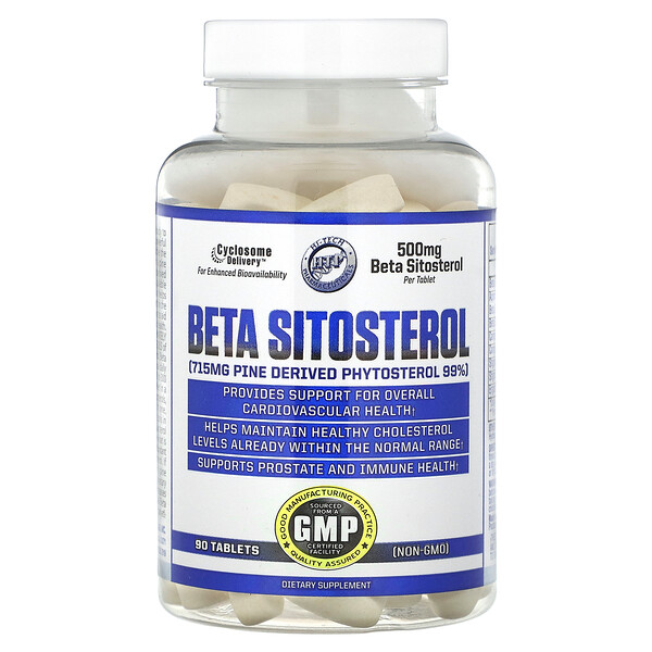 Бета-ситостерин, 500 мг, 90 таблеток Hi Tech Pharmaceuticals