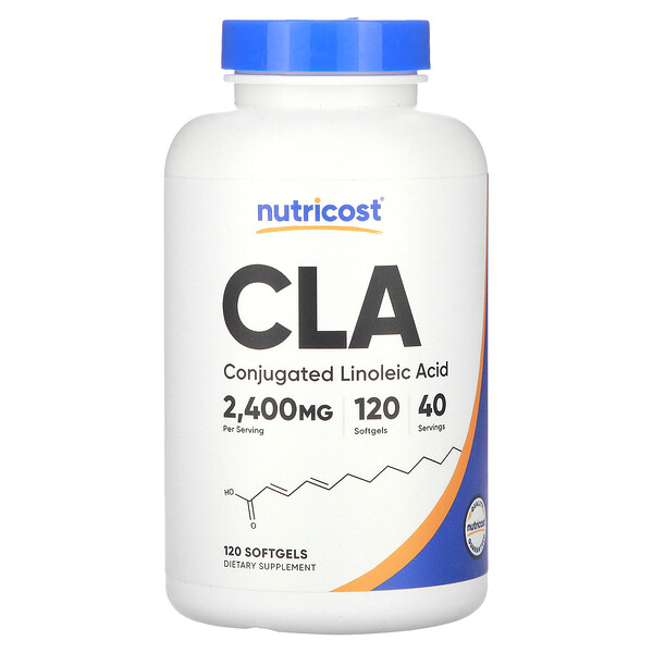 CLA, 2400 мг, 120 мягких таблеток (800 мг на мягкую таблетку) Nutricost