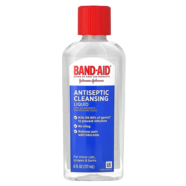 Антисептическая очищающая жидкость, 6 жидких унций (177 мл) Band Aid