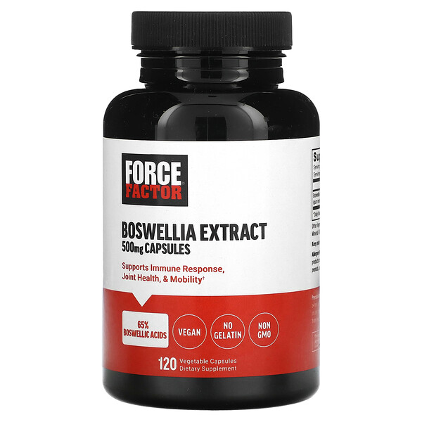 Экстракт Босвеллии - 500 мг - 120 растительных капсул - Force Factor Force Factor