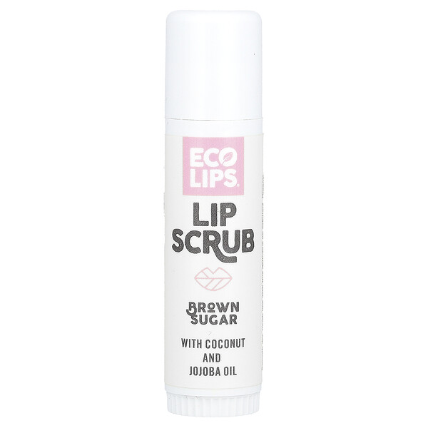 Скраб для губ, коричневый сахар, 0,56 унции (17 г) Eco Lips Inc.
