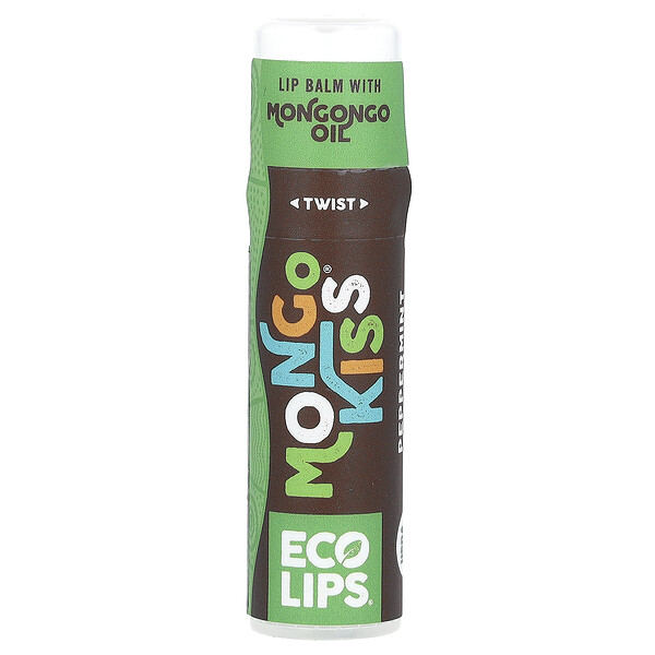 Mongo Kiss, Бальзам для губ, перечная мята, 0,25 унции (7 г) Eco Lips Inc.
