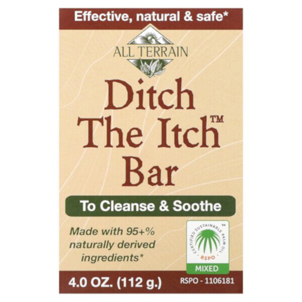 Мыло Ditch The Itch, 4 унции (112 г) All Terrain
