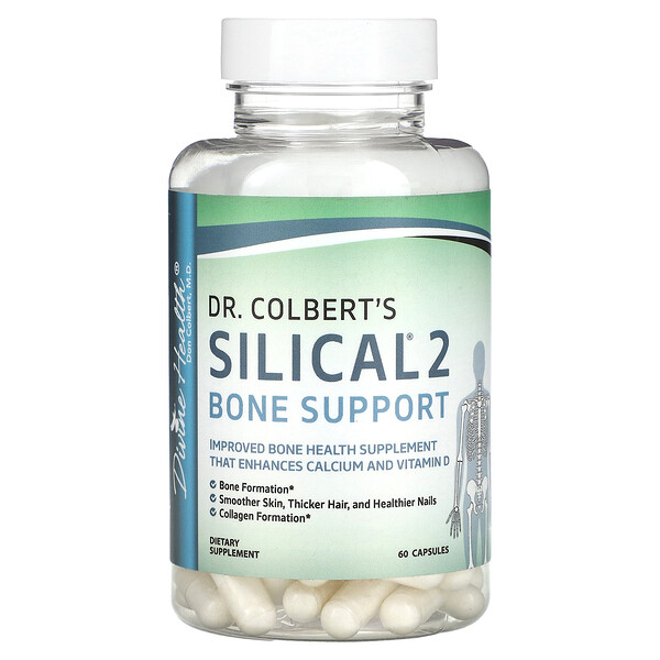 Dr. Colbert's Silical 2, поддержка костей, 60 капсул Divine Health
