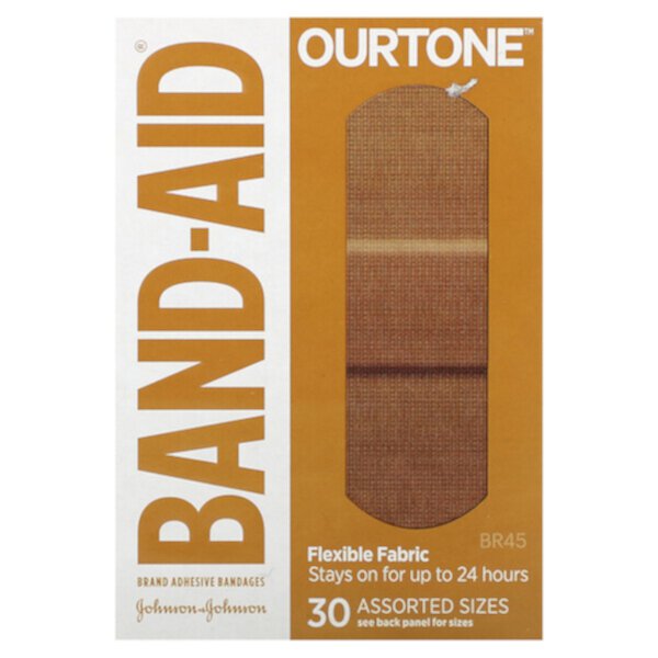 Лейкопластыри, Ourtone, гибкая ткань, BR45, 30 разных размеров Band Aid