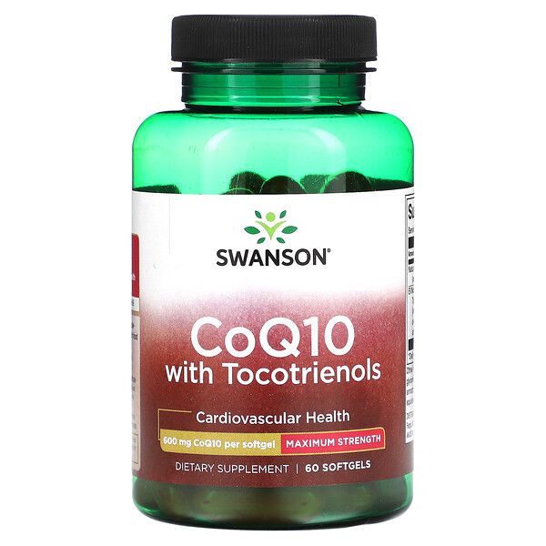 CoQ10 с токотриенолами, 600 мг, 60 мягких таблеток Swanson