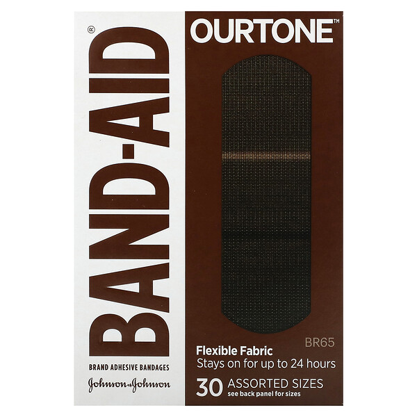 Лейкопластыри, Ourtone, гибкая ткань, BR65, 30 разных размеров Band Aid