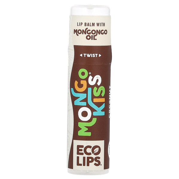 Mongo Kiss, Бальзам для губ, кокос, 0,25 унции (7 г) Eco Lips Inc.