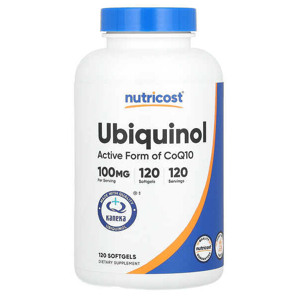 Убихинол, 100 мг, 120 мягких таблеток Nutricost