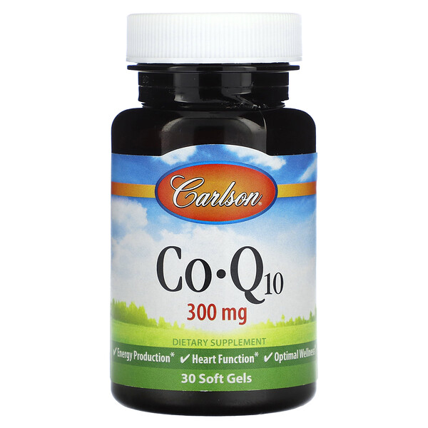 Co-Q10, 300 мг, 30 мягких капсул - Carlson Carlson
