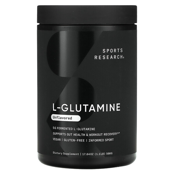 L-Глютамин, Без вкуса, 500 г - Sports Research Sports Research