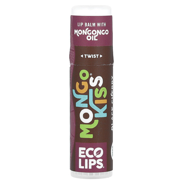 Mongo Kiss, Бальзам для губ, черная вишня, 0,25 унции (7 г) Eco Lips Inc.