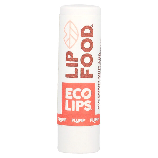 Lip Food, Органический бальзам для губ, богатый питательными веществами, экстракт розмарина, мяты и ромашки, 0,15 унции (4,25 г) Eco Lips Inc.