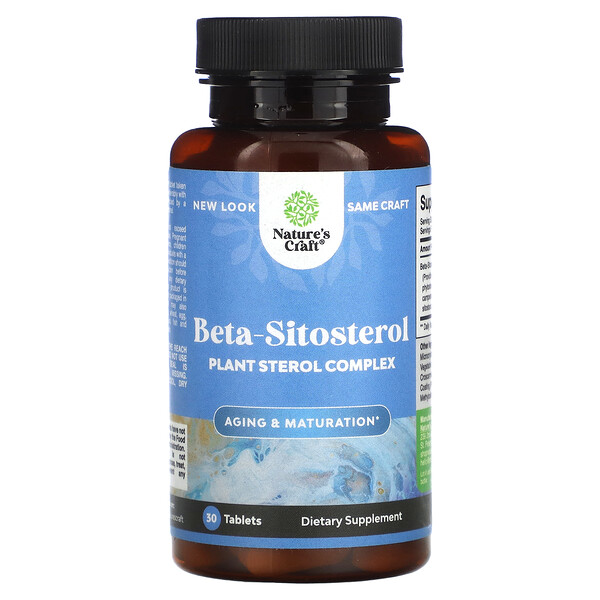 Бета-ситостерин, 30 таблеток Nature's Craft