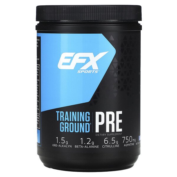 Training Ground, PRE, черника, 1 фунт 1,64 унции (500 г) EFX Sports