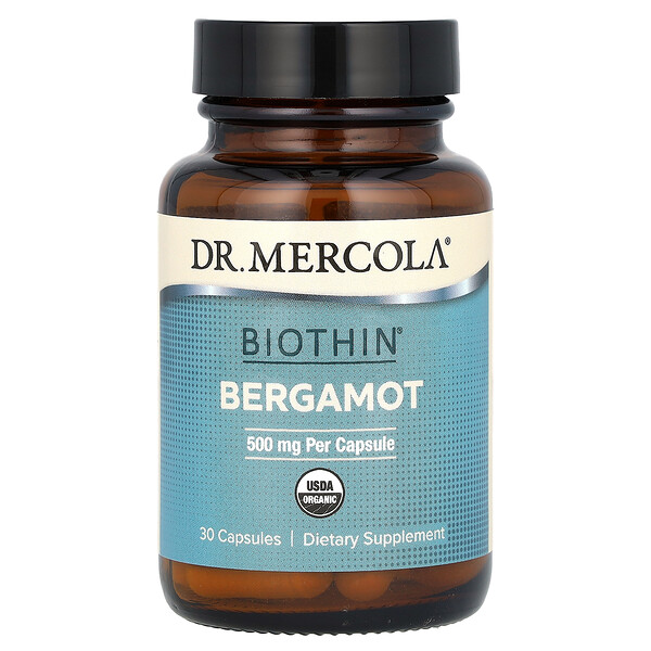 Биотин, Бергамот, 500 мг, 30 капсул Dr. Mercola