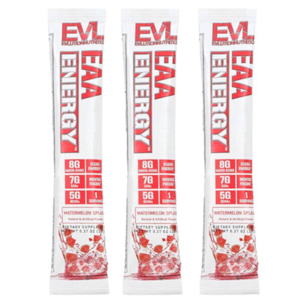 EAA Energy, Арбуз - 10.5 г - 3 пакетика - EVLution Nutrition EVLution Nutrition
