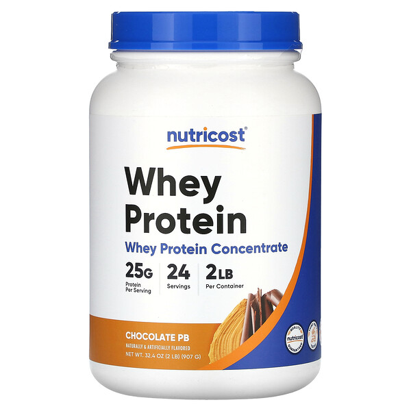 Сывороточный протеин, шоколад PB, 2 фунта (907 г) Nutricost