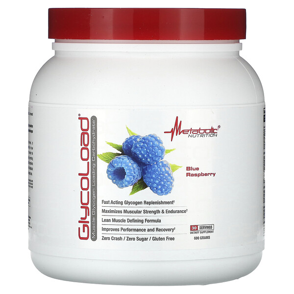 GlycoLoad, Blue Raspberry, 600 g Metabolic Nutrition