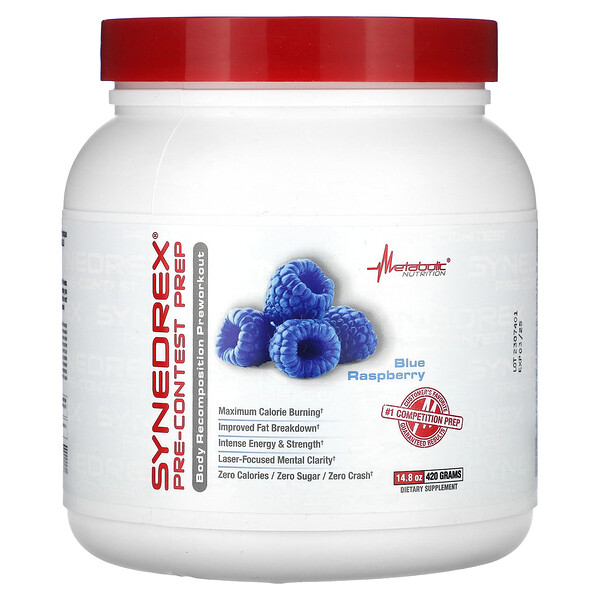 Synedrex, Подготовка к соревнованиям, голубая малина, 14,8 унции (420 г) Metabolic Nutrition