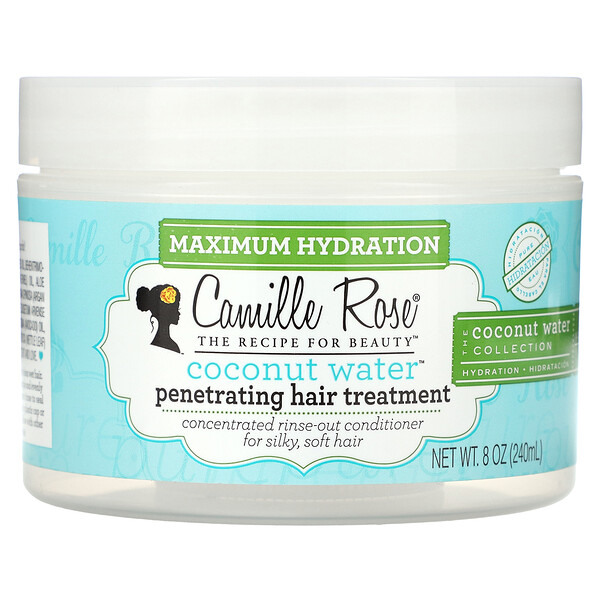 Кокосовая вода, проникающее средство для волос, максимальное увлажнение, 8 унций (240 мл) Camille Rose
