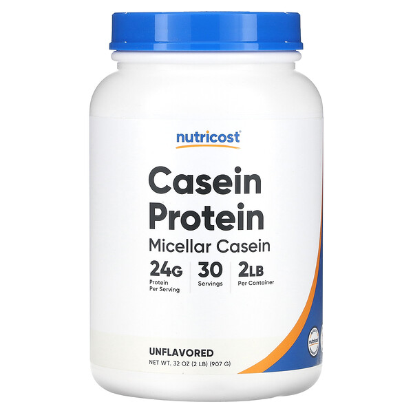 Казеиновый протеин, без вкуса, 2 фунта (907 г) Nutricost
