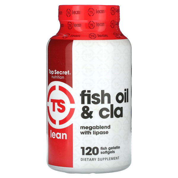 Lean, Megablend с рыбьим жиром и CLA с липазой, 120 мягких капсул из рыбного желатина Top Secret Nutrition