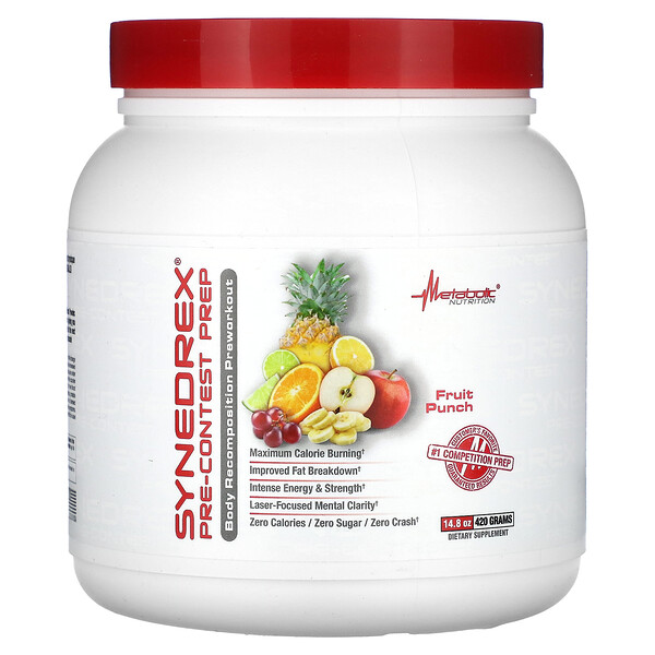 Synedrex, Подготовка к соревнованиям, фруктовый пунш, 14,8 унции (420 г) Metabolic Nutrition