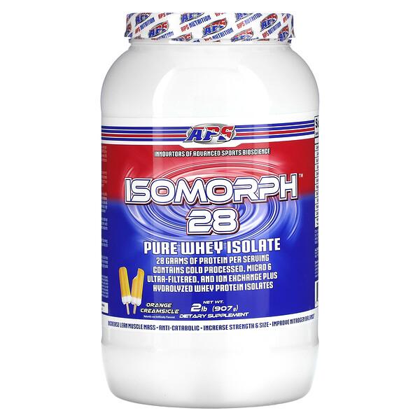 Isomorph 28, Pure Whey Isolate, апельсиновый крем, 2 фунта (907 г) APS