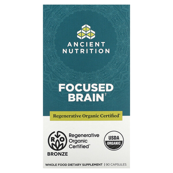 Сосредоточенный мозг, 90 капсул Ancient Nutrition