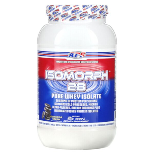 Isomorph 28, Чистый сывороточный изолят, печенье и сливки, 2 фунта (907 г) APS